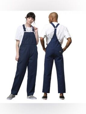 Vans Overalls Denim Overalls Navy Blue Lizzie Armanto Bib Skate Sz XS Unisex